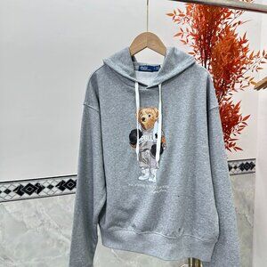 Polo Ralph Lauren Gray Hoodie withBear Design